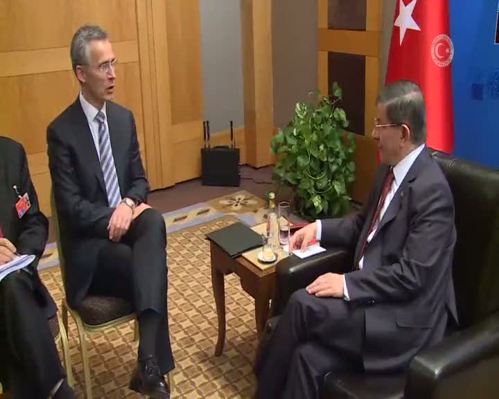 Başbakan Davutoğlu, Antalya'da NATO Genel Sekreteri Jens Stoltenberg'i kabul etti.