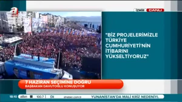 Davutoğlu İzmir'de konuştu
