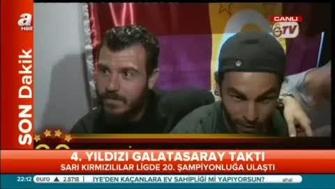 Galatasaraylı futbolcuların sevinci kamerada