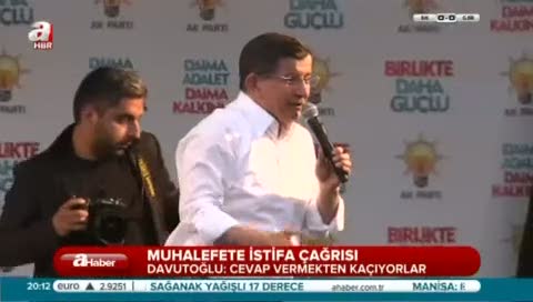 Davutoğlu Kayseri'de halka seslendi