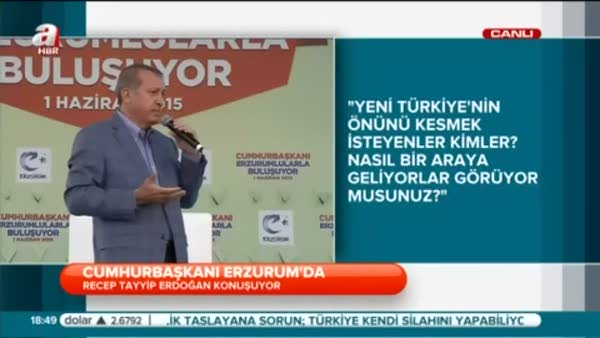 Erdoğan'dan Erzurum'da önemli açıklamalar