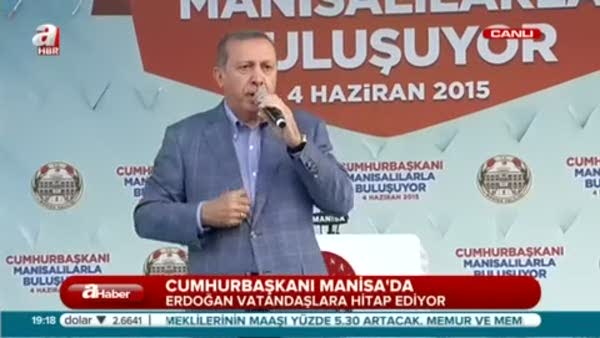 Erdoğan Manisa'da halka hitap etti