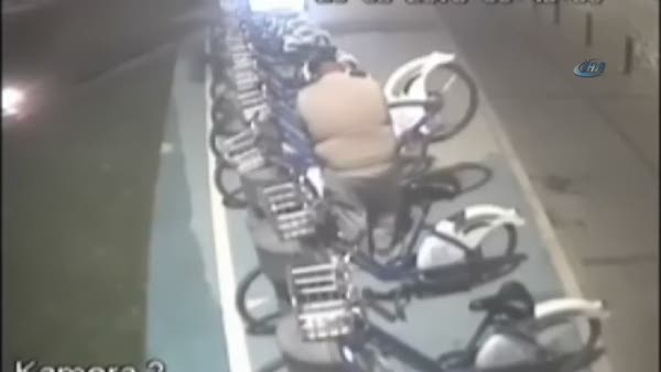 Bisiklet hırsızları kamerada