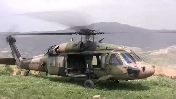 Kaza geçiren çiftçinin imdadına askeri helikopter yetişti