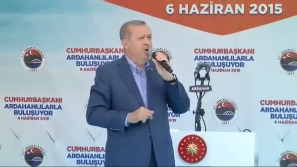 Cumhurbaşkanı Erdoğan ''Sen kimsin haddini bil''
