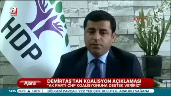 Selahattin Demirtaş'tan flaş koalisyon açıklaması