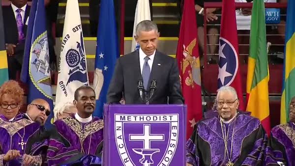 Obama cenazede ilahi okudu!