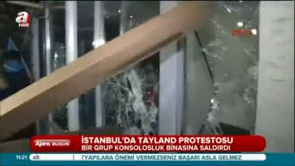 İstanbul'da Tayland protestosu