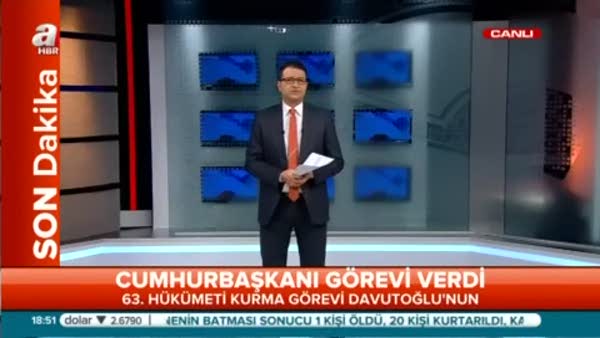 Erdoğan görevi Davutoğlu'na verdi