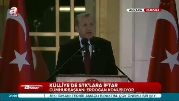 Erdoğan STK'lara verilen iftarda konuştu