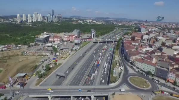 İşte havadan İstanbul trafiği