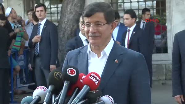 Başbakan Ahmet Davutoğlu, Bayram namazı sonrası açıklama yaptı