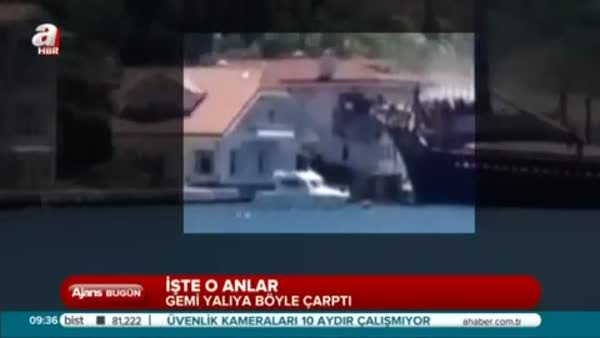 İşte Boğaz'daki gemi kazasının görüntüleri
