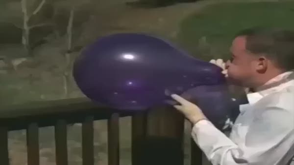 Patlayan balonu hiç böyle görmediniz