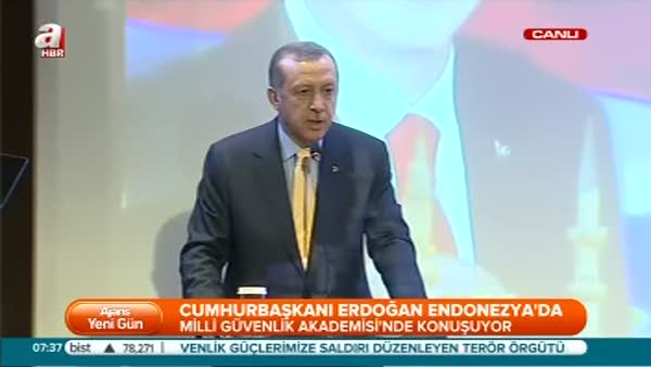 Cumhurbaşkanı Erdoğan Endonezya'da konuştu