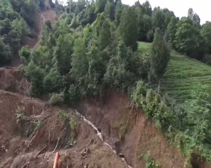 Artvin'deki sel felaketi havadan görüntülendi