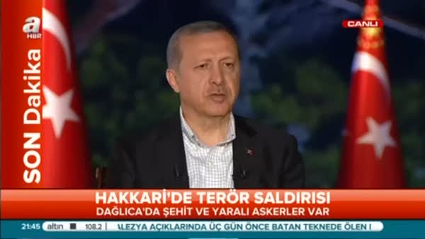Erdoğan'dan Dağlıca'ya ilişkin ilk açıklama