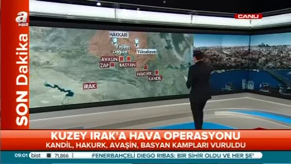 PKK'ya operasyon 53 hedef vuruldu