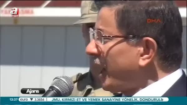 Başbakan Davutoğlu, Dağlıca şehitlerinin töreninde konuştu