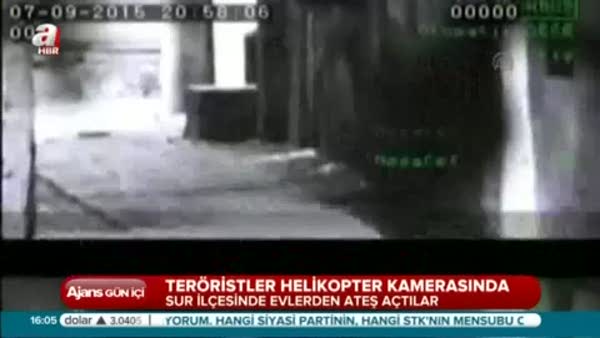 Teröristler helikopter kamerasında