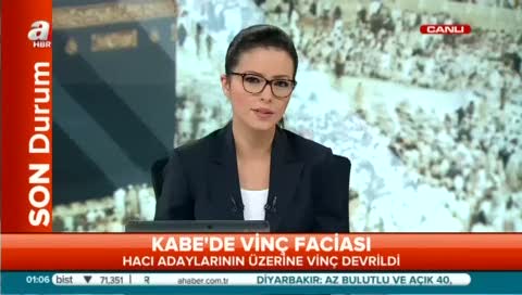 Hacı adaylarının üzerine vinç devrildi