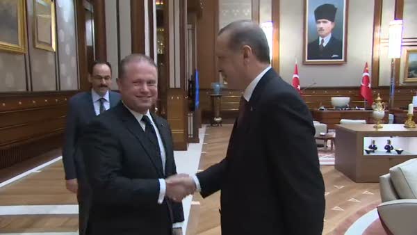 Cumhurbaşkanı Erdoğan, Malta Başbakanı Muscat'ı kabul etti