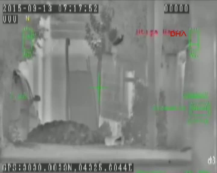 2 teröristin vurulma anı gece görüş kamerasında
