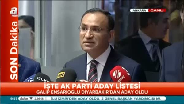 AK Parti'nin listesini YSK'ya sunan Bekir Bozdağ açıklama yaptı