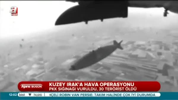 PKK'ya hava operasyonu: 30 terörist öldürüldü