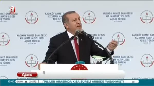 Cumhurbaşkanı Erdoğan ''Adeta şah damarımızı kestiler''