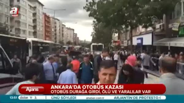 Ankara'da otobüs kazası!