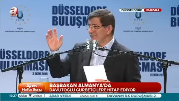 Başbakan Davutoğlu Almanya'da konuştu