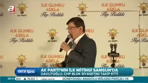 Başbakan Davutoğlu Samsun Mitingi'nde konuştu