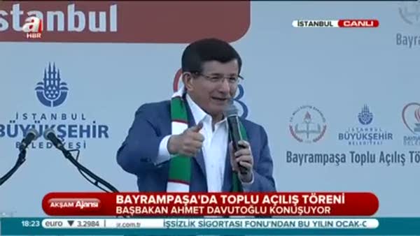 Başbakan Davutoğlu Bayrampaşa'da konuştu