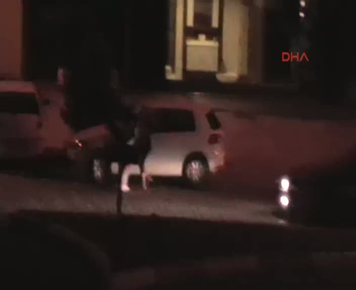 Uşak'ta kadına şiddet kamerada