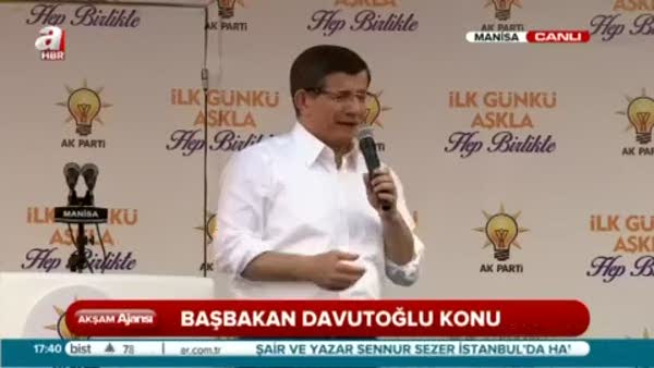 Başbakan Davutoğlu Manisa'da konuştu