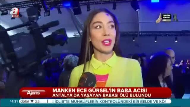 Manken Ece Gürsel’in baba acısı