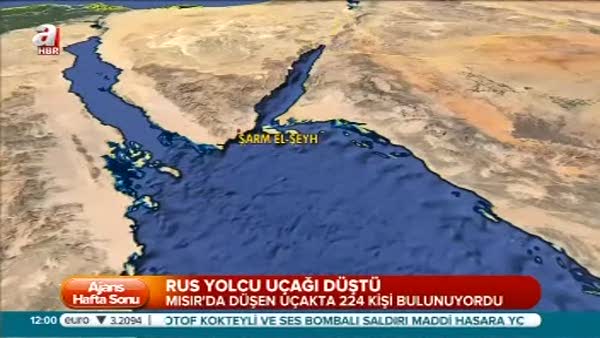 Mısır'da Rusya yolcu uçağı düştü
