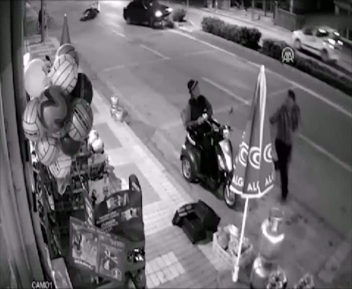 Kaza anı güvenlik kamerasında