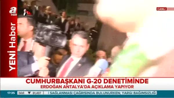 Erdoğan Antalya'da açıklama yaptı!