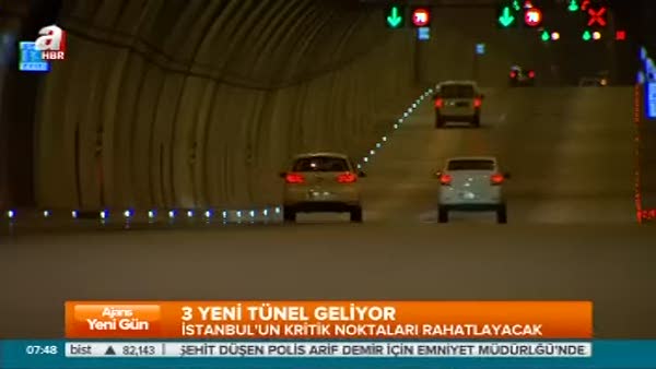 İstanbul trafiğine 3 yeni tünel