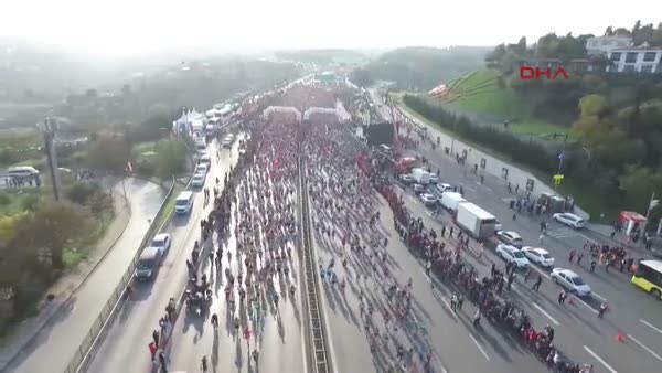 Havadan görüntülerle İstanbul maratonu