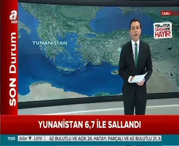 Yunanistan'da 6.7 şiddetinde deprem