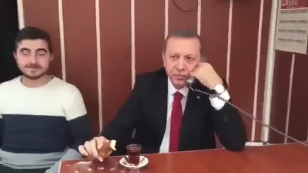 Cumhurbaşkanı Erdoğan'dan taksicilere ziyaret