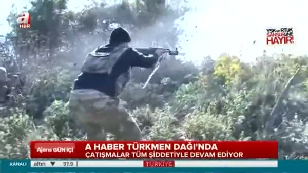 Türkmen Dağı'nda çatışma anı kamerada