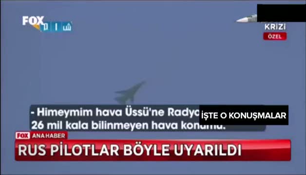 Rus uçağı böyle uyarıldı