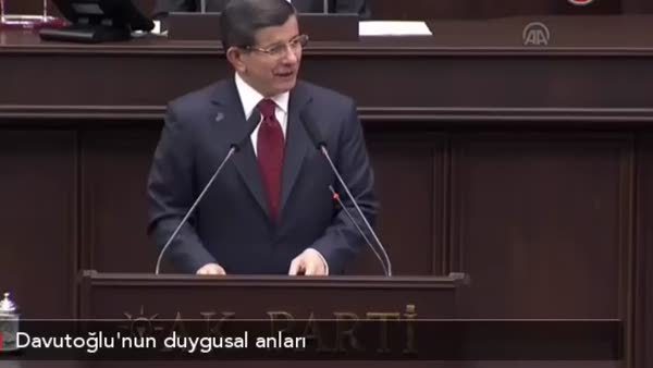 Başbakan Davutoğlu'nun duygusal anları