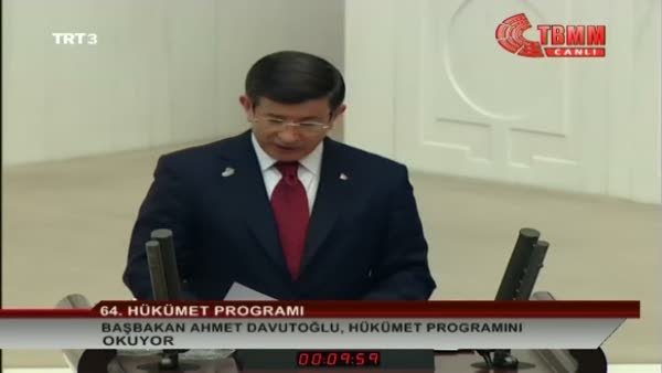 Başbakan Davutoğlu Hükümet Programı'nı açıkladı