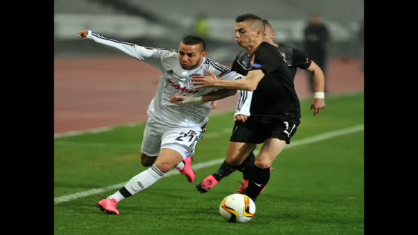 Beşiktaş - Skenderbeu maçından kareler