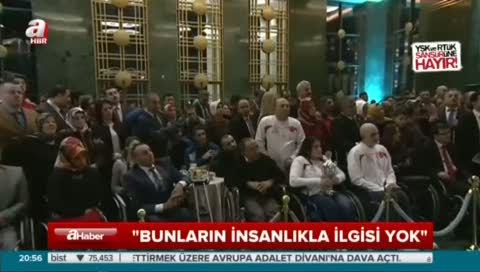 Cumhurbaşkanı Erdoğan Engelliler Günü resepsiyonunda konuştu